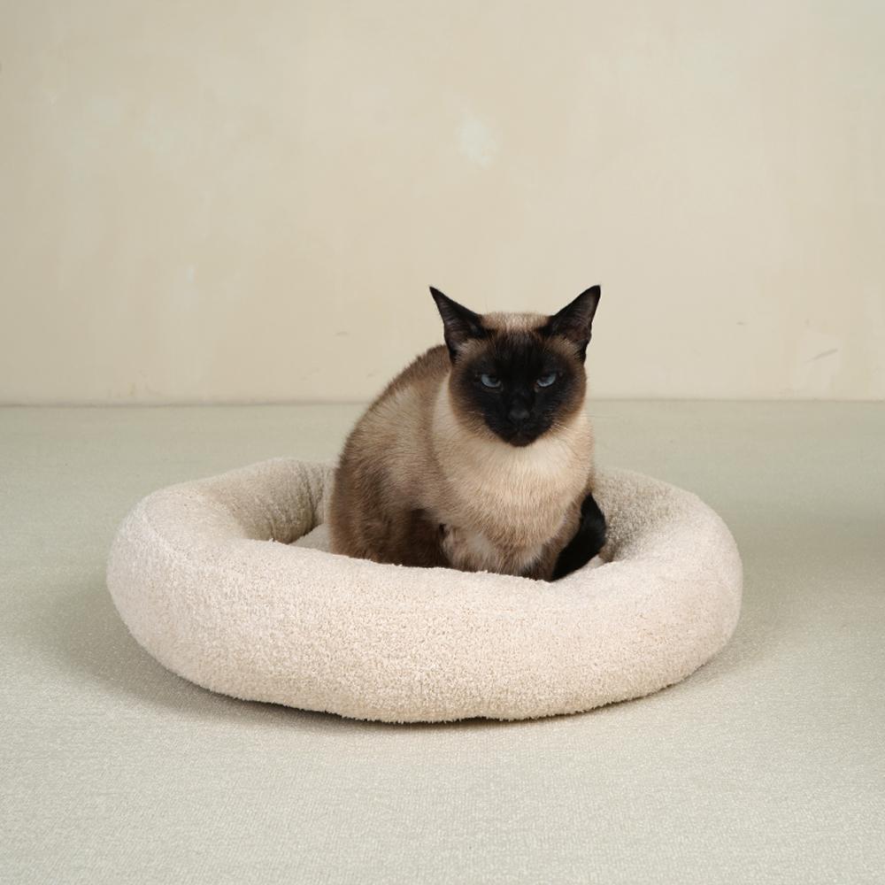 개과천선 페로나 원방석 고양이 강아지 꿀잠 침대 극세사 원단 반려묘 구름솜 - 상품 이미지