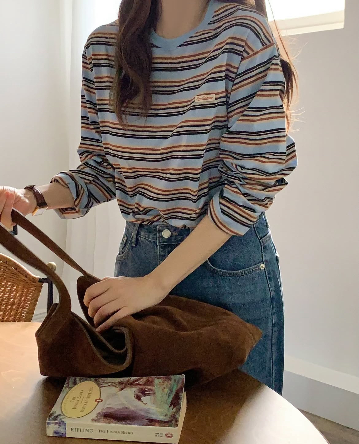 폼스튜디오 멀티 단가라 유넥 럭비 티셔츠 이미지 7