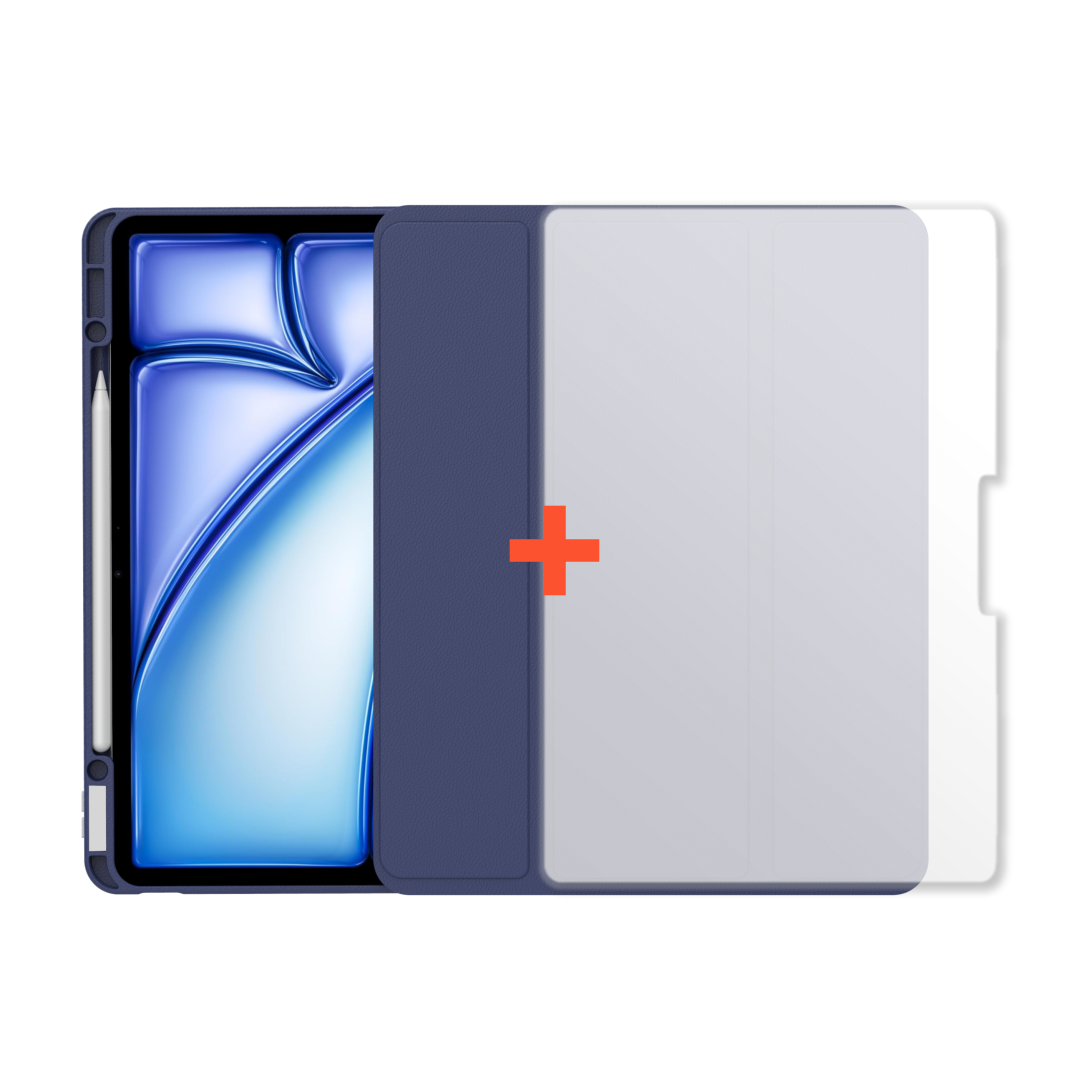 아이패드 미니 에어 프로 7세대 6세대 레드미 패드프로 케이스 강화유리 네이비, 아이패드 에어 27.9cm(11인치) M2 6세대