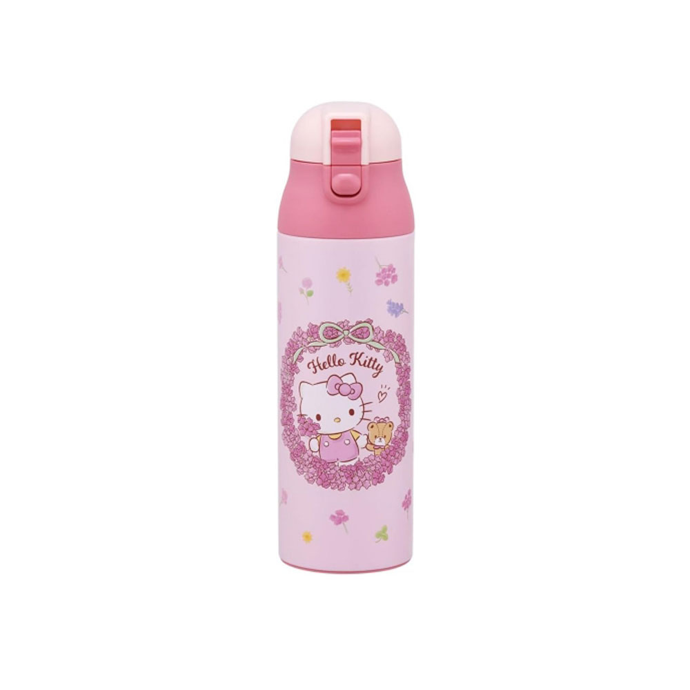 무료각인인쇄 헬로키티 핑크 보온 보냉 보틀 원터치 텀블러 500ml - 상세 이미지 2