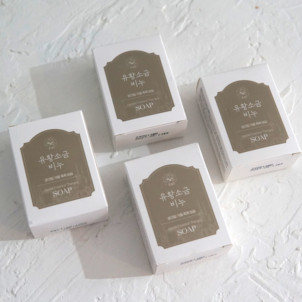 [무자극] 유황 소금 비누 올인원 여드름 세안 클렌징 솝 100g, 1개 - 상세 이미지 2