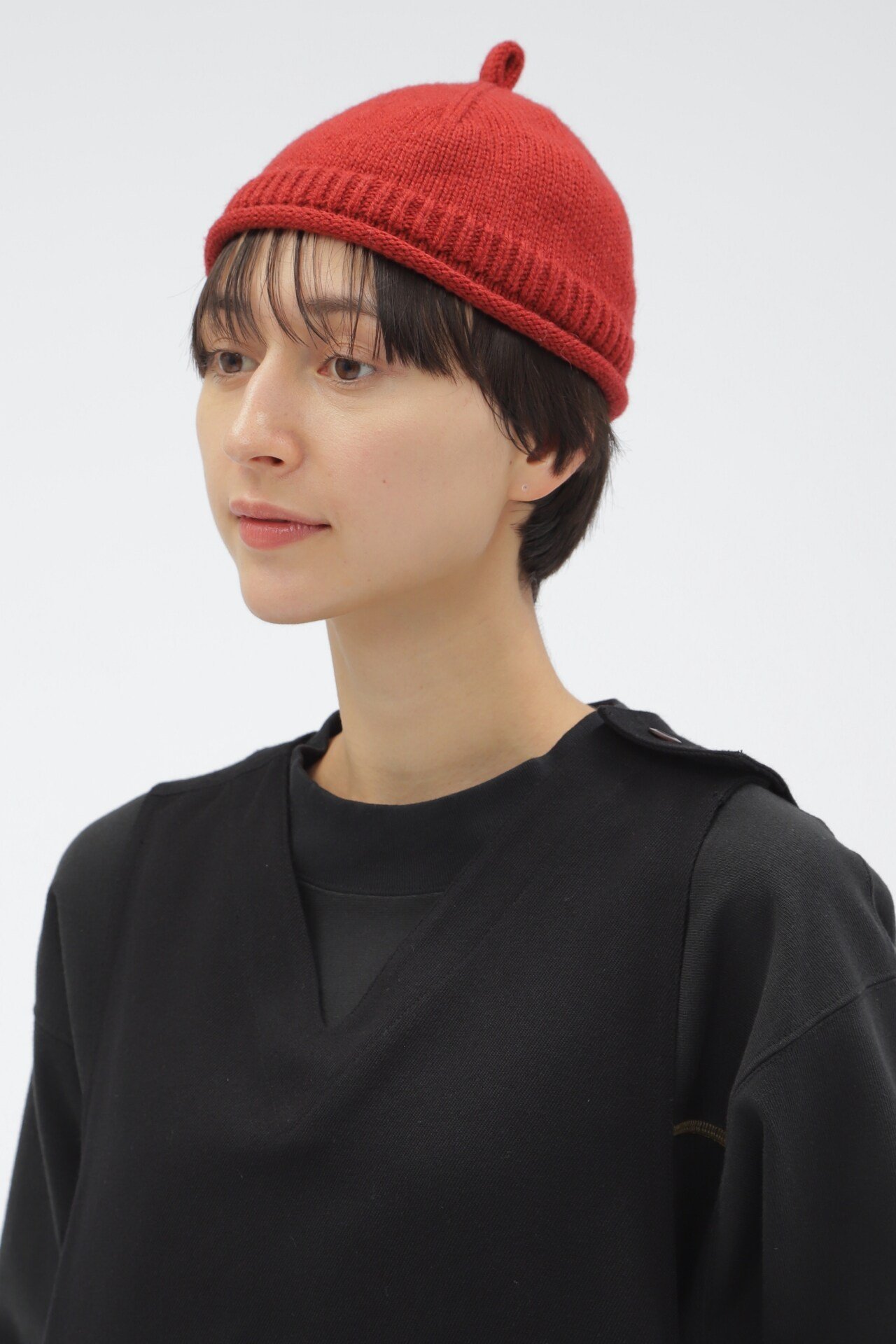 마가렛호웰 ROLLED HEM BEANIE 울 니트 비니 모자 5954276503 - 상세 이미지 4