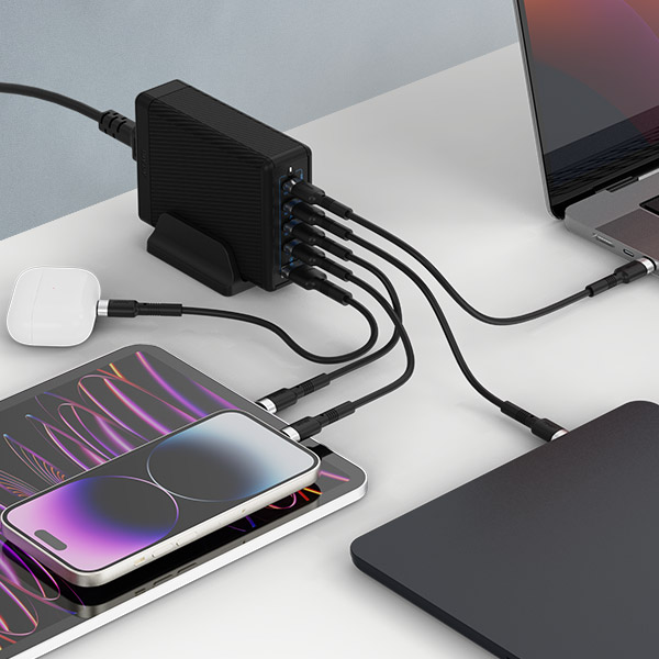 USB PD 228W PPS GaN 접지 멀티 초고속 충전기 GE510 화이트 - 상세 이미지 3