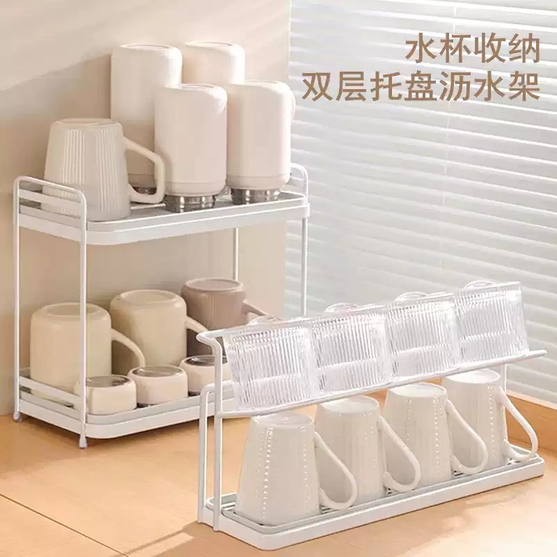 텀블러정리대 거치대 선반 투명 랙 정리함 보관함 컵정리대 싱크대 물병 젖병 - 상세 이미지 2