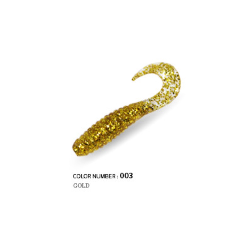 캣츠크로우 CTD 그럽웜 꺽지웜 꺽지미끼 쏘가리웜 003 골드, 3.8cm(1.5인치) - 상세 이미지 2