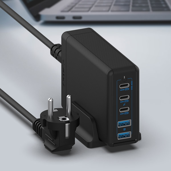 USB PD 226W PPS GaN 접지 멀티 초고속 충전기 GE410 블랙 - 상세 이미지 2
