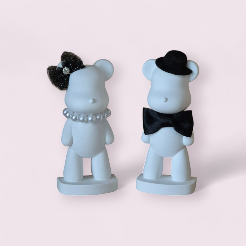 베어브릭 석고 디퓨저 방향제 곰돌이 커플세트 블랙베리앤베이