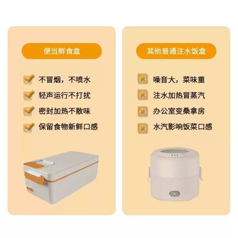 전기도시락 가열도시락 도시락통 점심 발열 온열 휴대용 따뜻한 가열 스텐 보온 - 상세 이미지 2