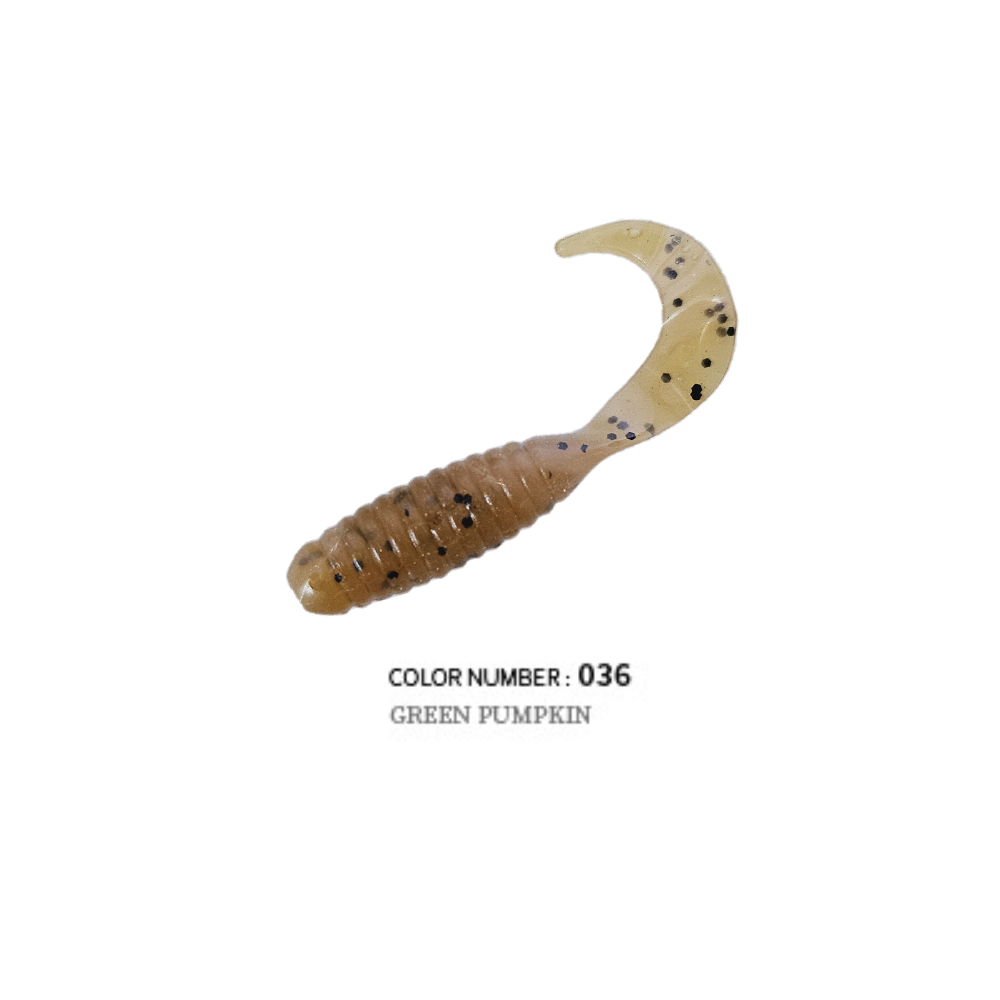 캣츠크로우 CTD 그럽웜 꺽지웜 꺽지미끼 쏘가리웜 036 그린 펌킨, 3.8cm(1.5인치) - 상세 이미지 2