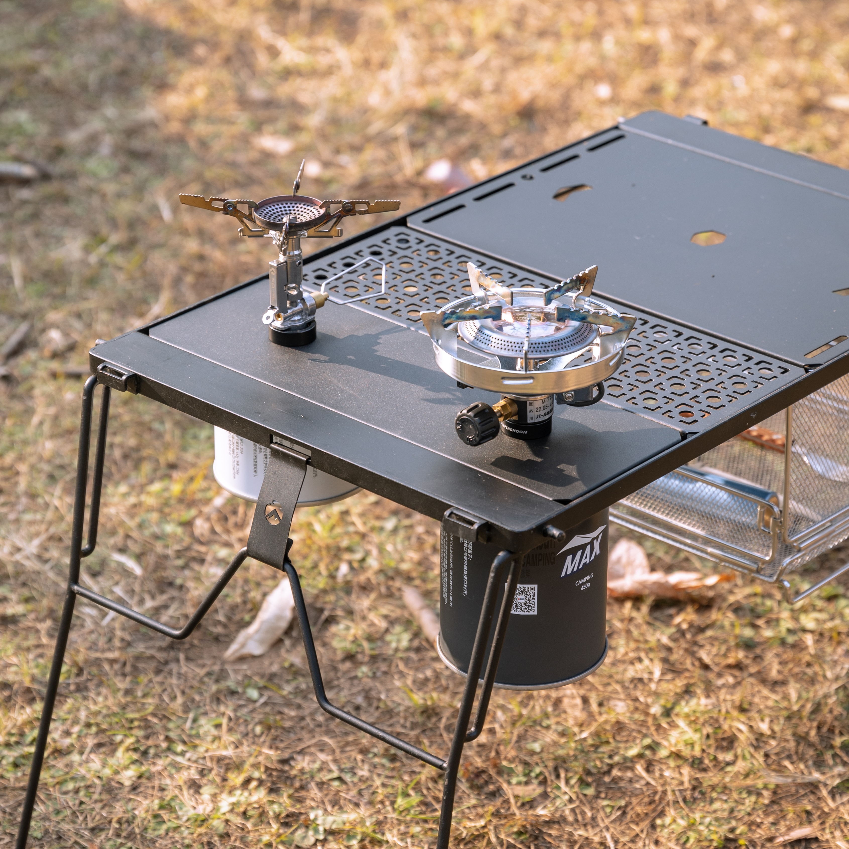 캠핑문 IGT 듀얼 버너 하프 플레이트 백패킹 스토브 상판 BKZ-06