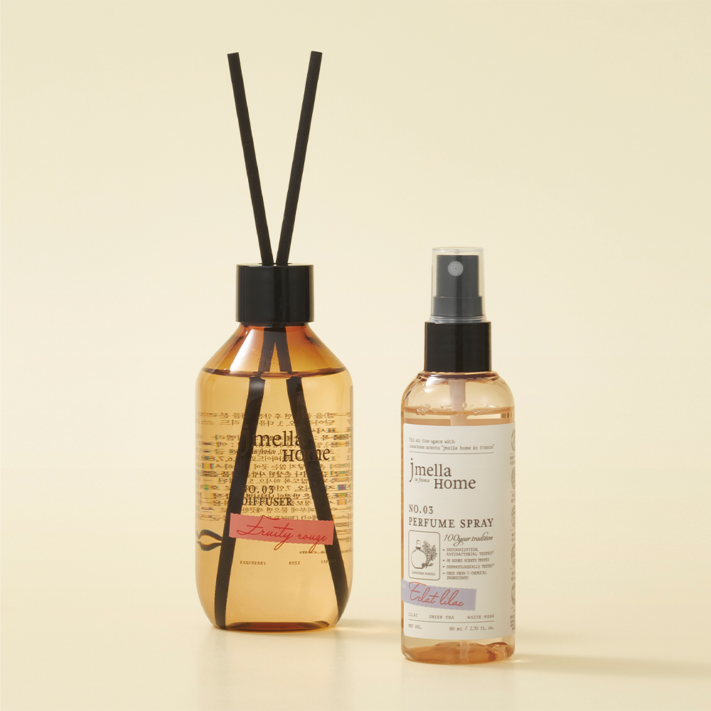 제이멜라 홈 퍼퓸 스프레이 80ml+ 디퓨저 180ml 2종 세트 - 메인 이미지