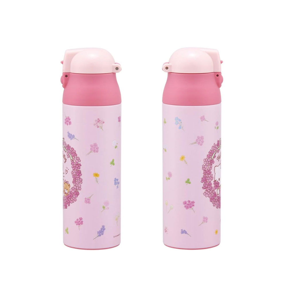 무료각인인쇄 헬로키티 핑크 보온 보냉 보틀 원터치 텀블러 500ml - 상세 이미지 4