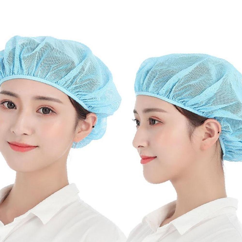 메쉬 주방위생모 식품공장모자 급식실 요리 배식 조리모 블루 : 파인테라