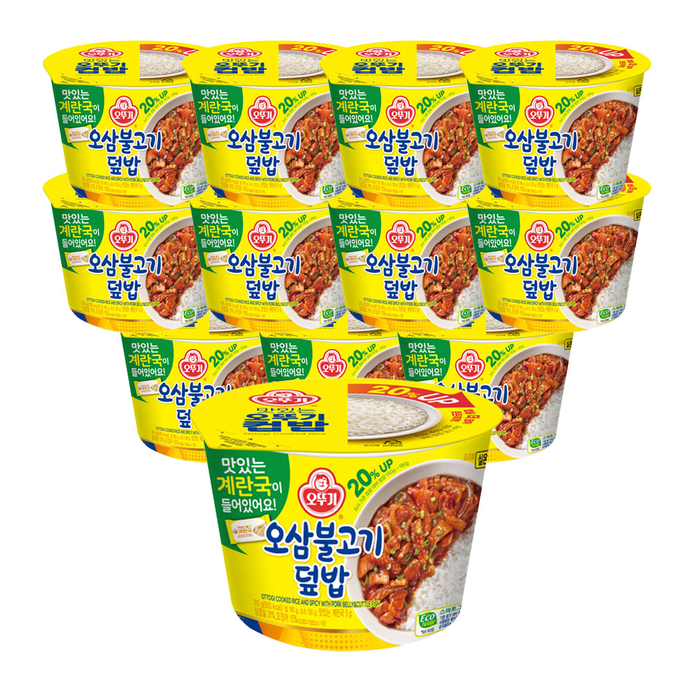 오뚜기 컵밥 오삼불고기덮밥+즉석 계란국 315g 12개 - 상품 이미지