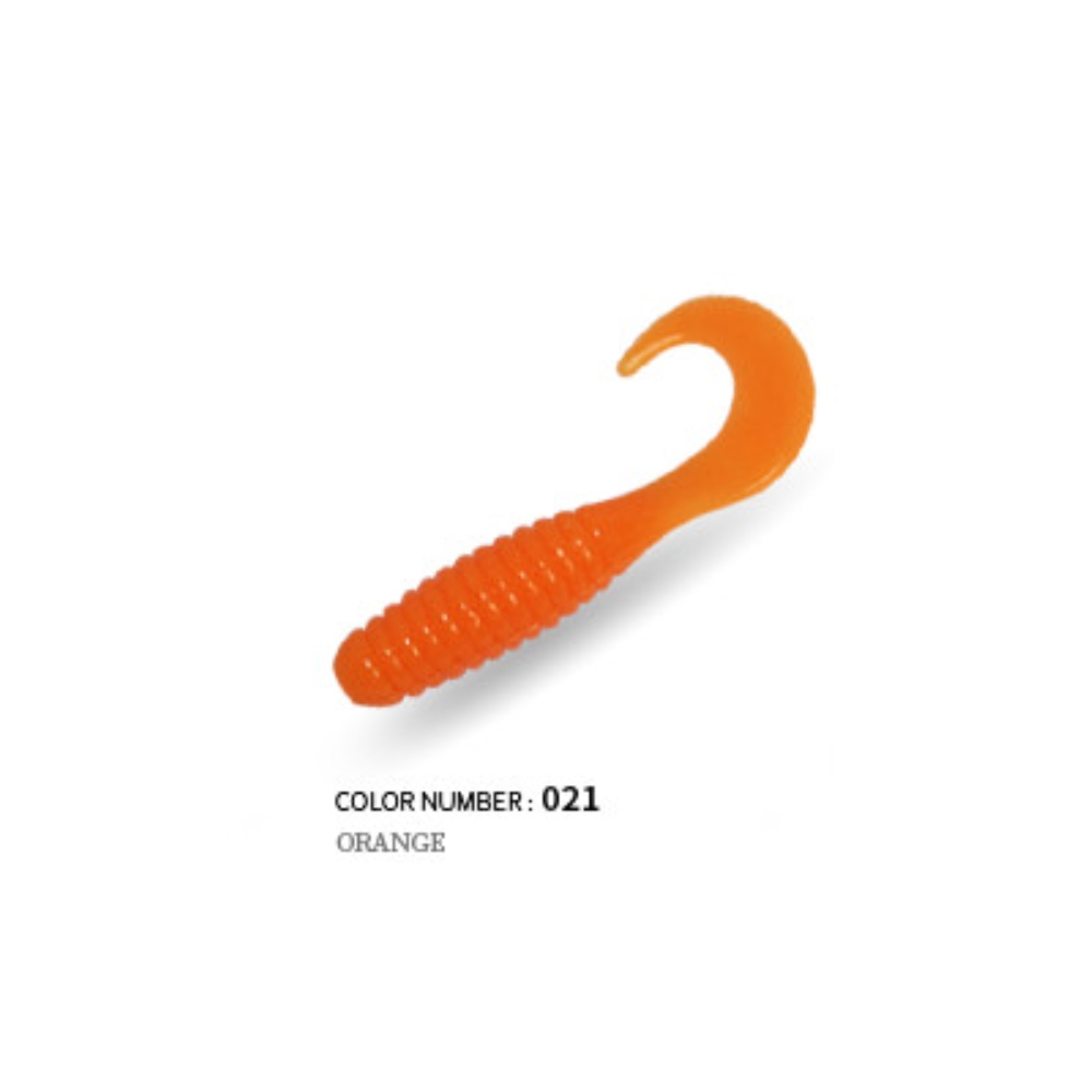 캣츠크로우 CTD 그럽웜 꺽지웜 꺽지미끼 쏘가리웜 021 오렌지, 3.8cm(1.5인치) - 상세 이미지 2