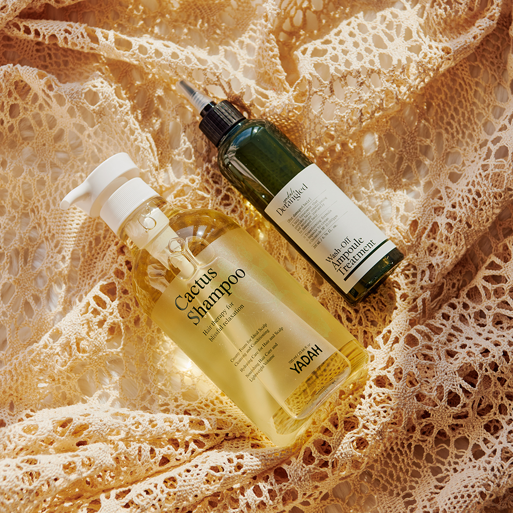 야다 저자극 헤어 2종 루틴 (선인장 샴푸 700 + 디탱글드 트리트먼트 200ml) - 상세 이미지 2