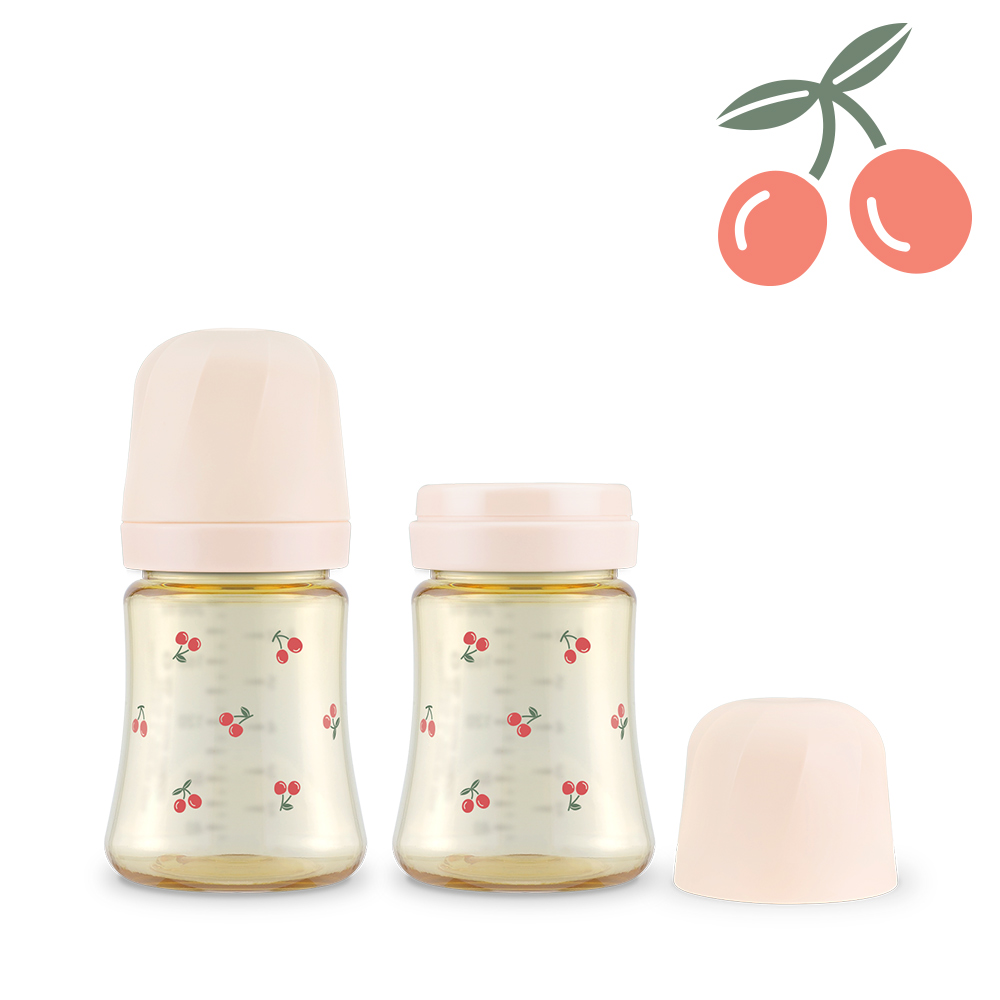 그로미미 PPSU 아기젖병 신생아젖병 배앓이젖병 트윈팩 체리쉬 200ml