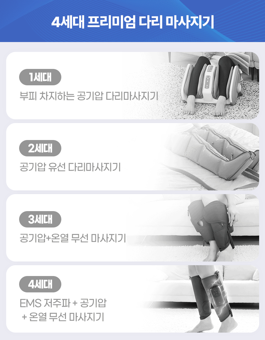 오아 레그스파 EMS 종아리 마사지기 공기압 마사지 기계 저주파 안마기 다리 붓기 직장인 상세 이미지 11