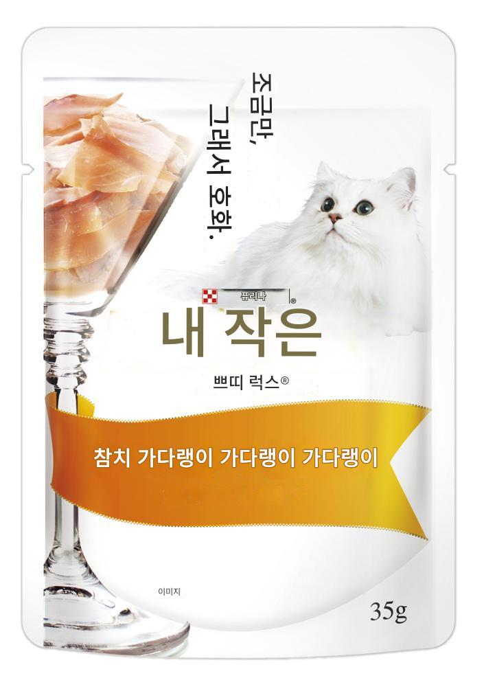 일본 참치 가쓰오부시 가쓰오 다시 첨가 네슬레 퓨리나 몬페티 몽쁘띠 쁘띠럭스 파우치 35g 고양이사료 - 상세 이미지 2