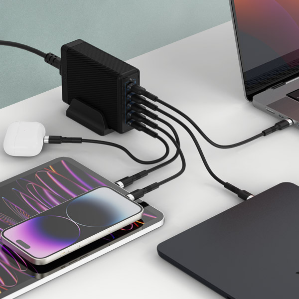 USB PD 230W PPS GaN 접지 멀티 초고속 충전기 GE610 화이트 - 상세 이미지 3