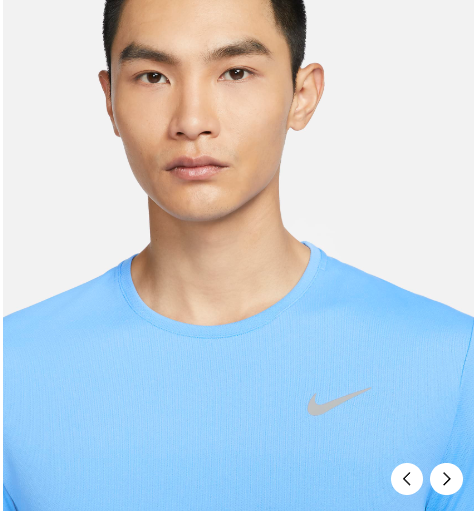 국내매장판 나이키 드라이 핏 UV 마일러 남성 반팔 러닝 탑 D5 DV9316-412 - 상세 이미지 3