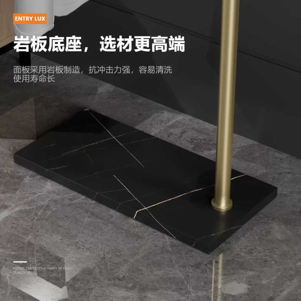 사무실 옷걸이 북유럽 스탠드 행거 1인용 드레스룸 1. 로렌 블랙 골드/금색 150cm : 2FL Store