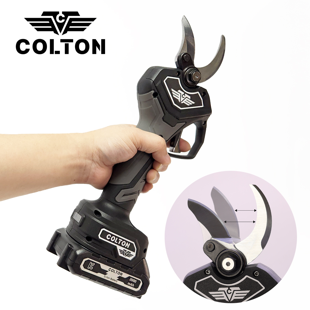 콜튼 전동 전지가위 충전 무선 40mm 나무 가지치기 2.5Ah 이미지 2
