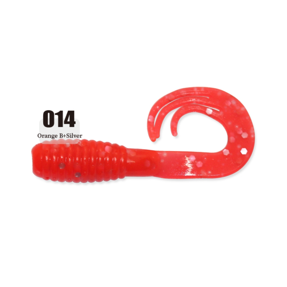 캣츠크로우 트리플그럽 꺽지웜 쏘가리웜 014 오렌지 B 실버, 5cm(2인치) - 상세 이미지 4