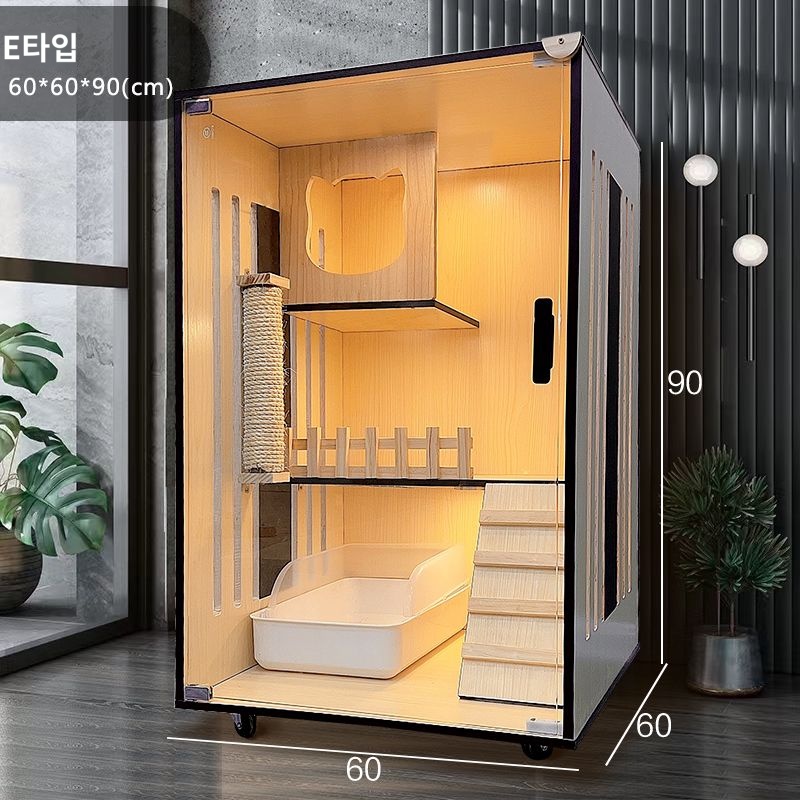호텔 놀이터 고양이집 나무 인테리어 케이지 반려묘 대형 - 상품 이미지