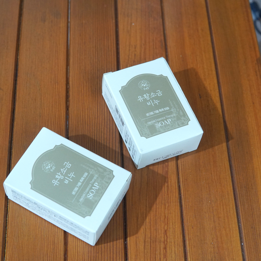 [무자극] 유황 소금 비누 올인원 여드름 세안 클렌징 솝 100g, 1개 - 상세 이미지 4