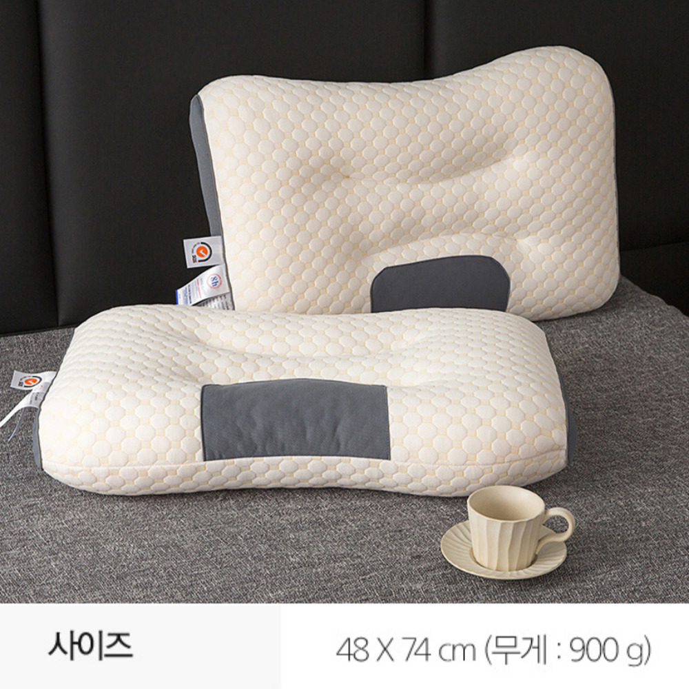 1+1 낮은 경추 베개 900g 꿀잠 맞춤 푹신한 베개