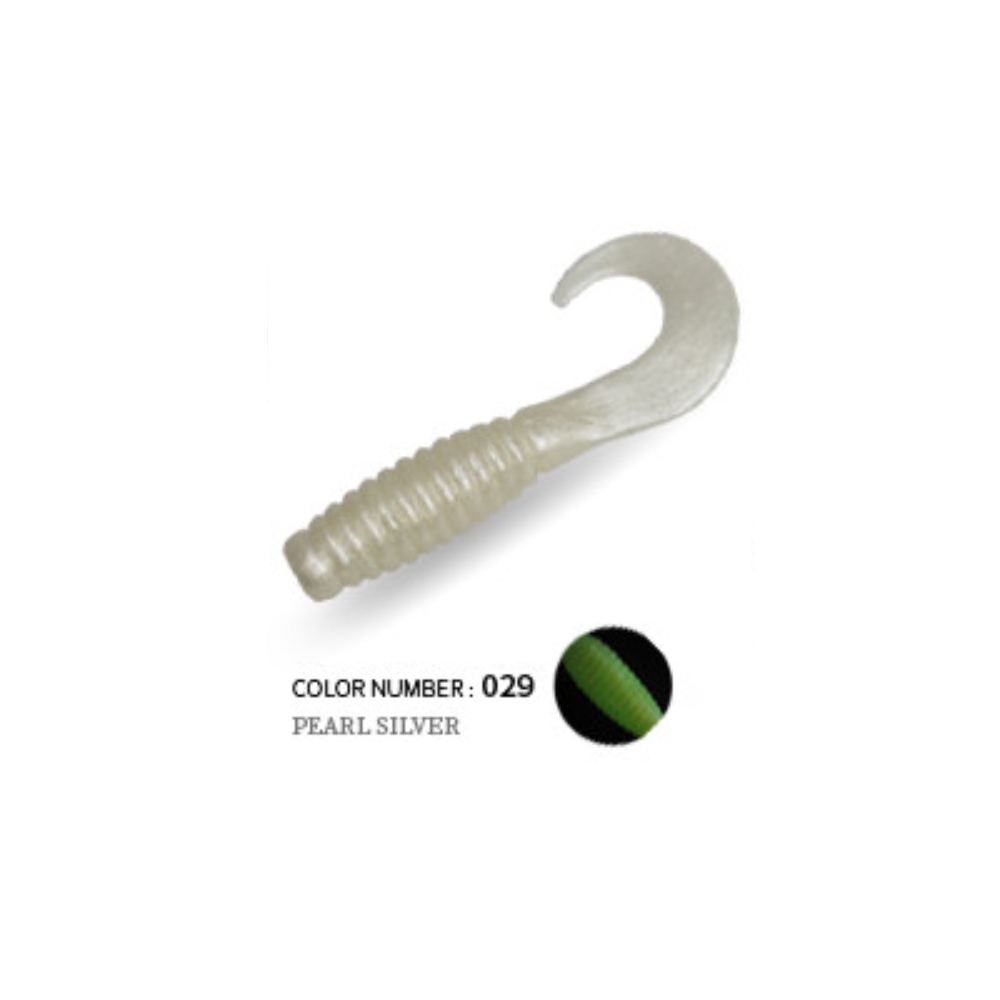 캣츠크로우 CTD 그럽웜 꺽지웜 꺽지미끼 쏘가리웜 029 펄 실버, 3.8cm(1.5인치) - 상세 이미지 2