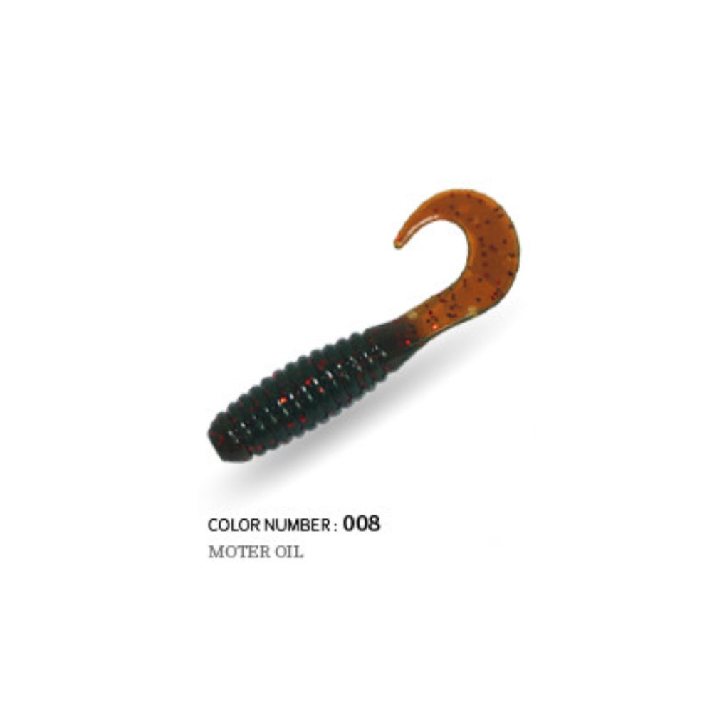 캣츠크로우 CTD 그럽웜 꺽지웜 꺽지미끼 쏘가리웜 008 모터오일, 3.8cm(1.5인치) - 상세 이미지 2