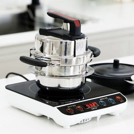 CHCU 초고압 통3중 인덕션 압력밥솥 솔밭덕션 1-4인용/가마솥 솥밥 밥솥 압력솥 라면기계 라면조리기