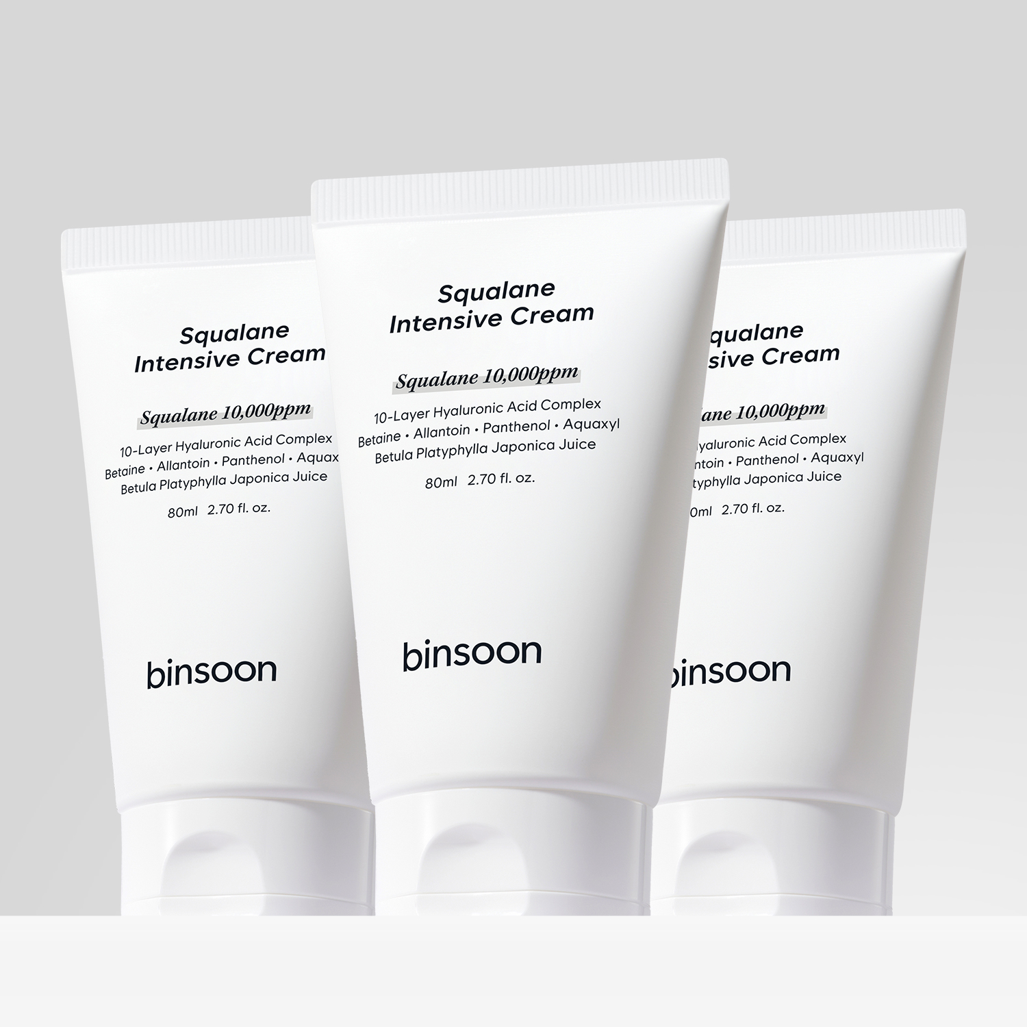 빈순 스쿠알란 인텐시브 판테놀 히알루론산 수분크림 80ml, 3개 - 상품 이미지