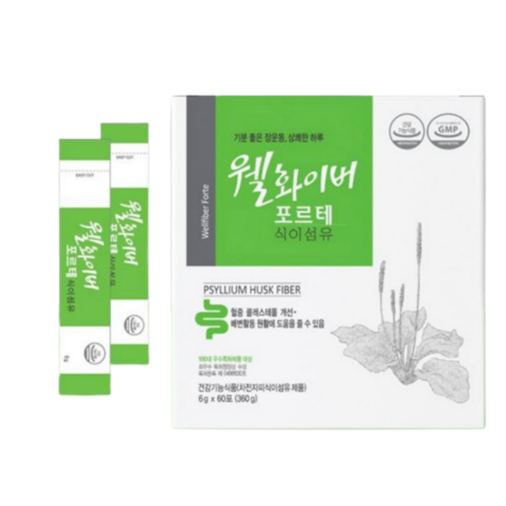 웰화이버 차전자피 식이섬유 효능 가루 섬유소 6g x 60포 : 헬로바이탈