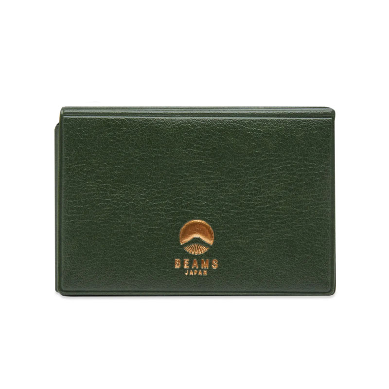 BEAMS 빔즈 하이타이드 별주 카드 지갑 명함 케이스 그린
