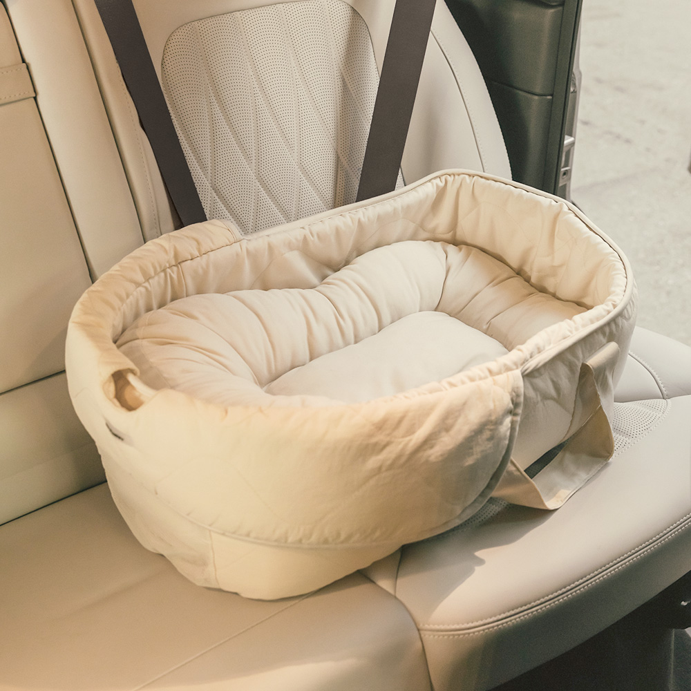 마이플러피 강아지유모차 가드 방석 쿠션 라이너 베개 캄포 바구니시트 26도쿠션 아이보리 S