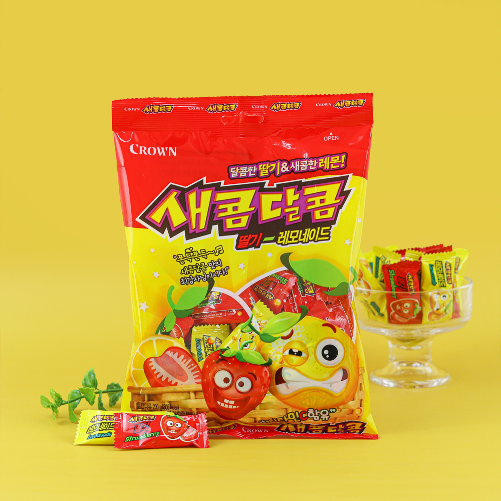 크라운 새콤달콤 딸기레모네이드 200g : 너만아는과자점