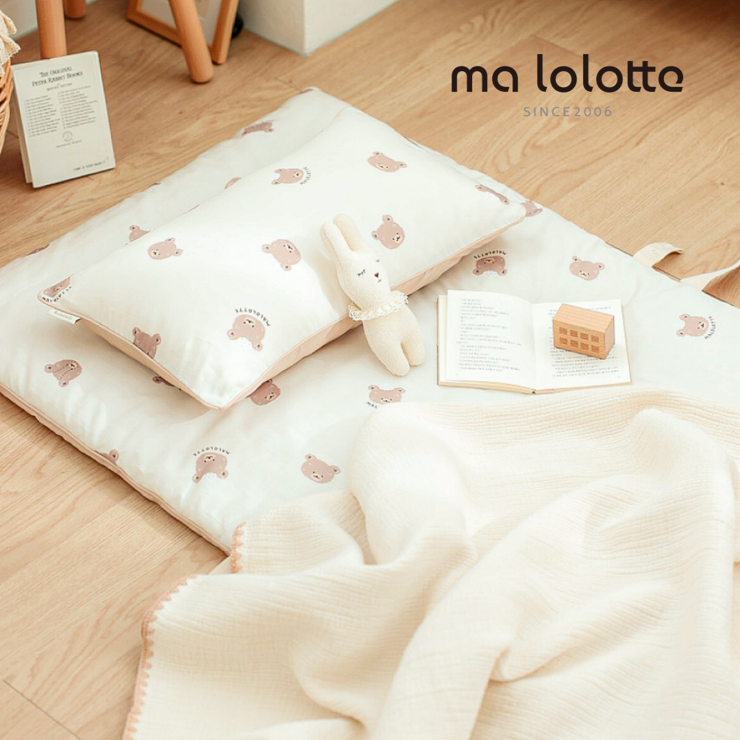 마롤로뜨 어린이집 낮잠이불 유아 아기 여름 사계절 프린팅 낮잠패드 초코베어