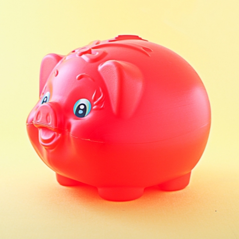 빨간 돼지저금통 대형저금통 동전 지폐 어린이금고 판촉 선물 - 상품 이미지