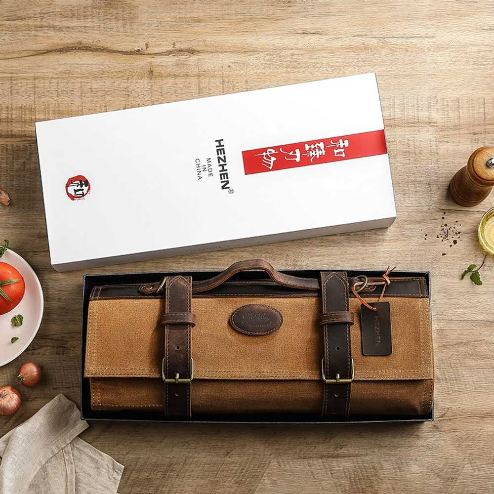 케이스 가죽칼집 수납 나이프백 상품 파우리 쉐프 용품 브라운 - 상세 이미지 5