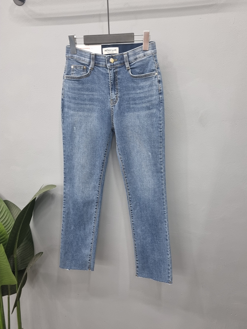 히든밴딩 데님 스판 슬림 일자 여성 청바지 S-XL 상세 이미지 9