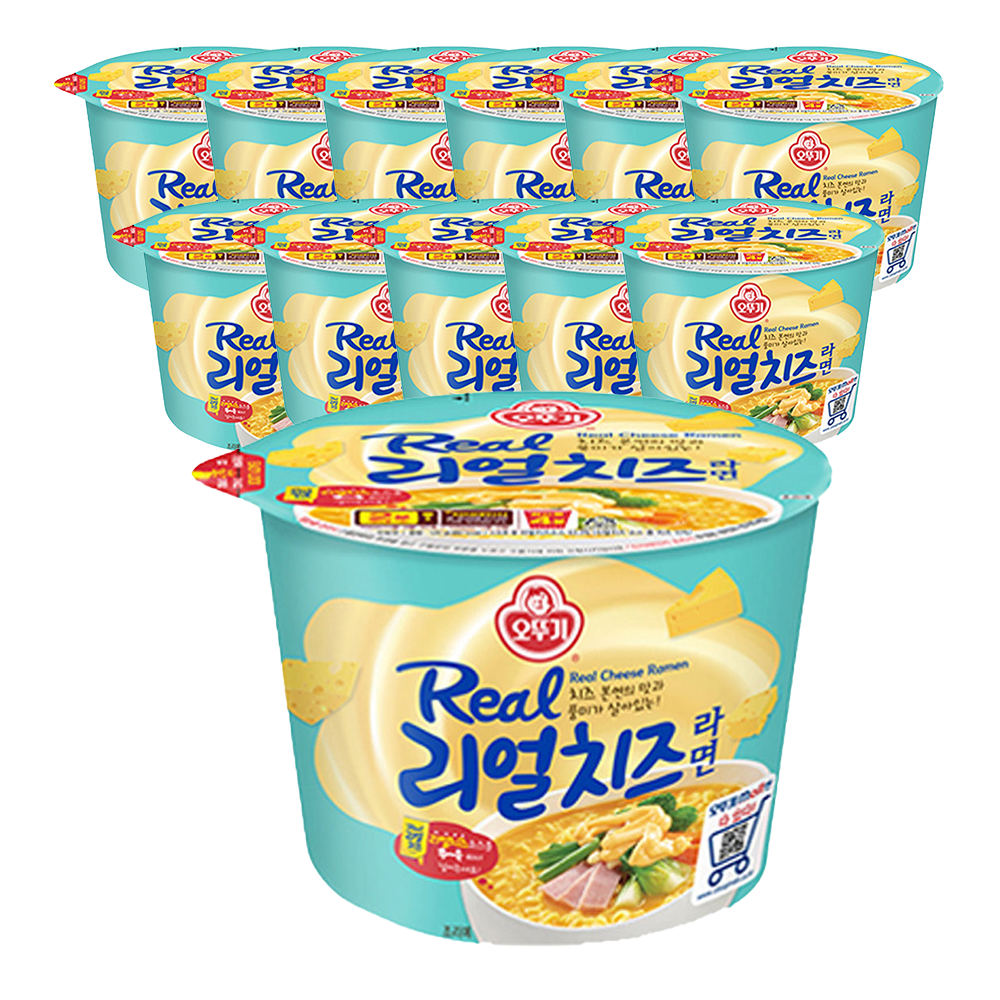 오뚜기 리얼치즈라면 큰컵라면 120g, 12개 - 상품 이미지