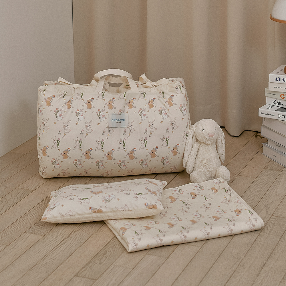 올포홈 누빔 사계절 어린이집 낮잠이불 두툼한 낮잠 패드 입소준비물 버니베어 건조기 사용