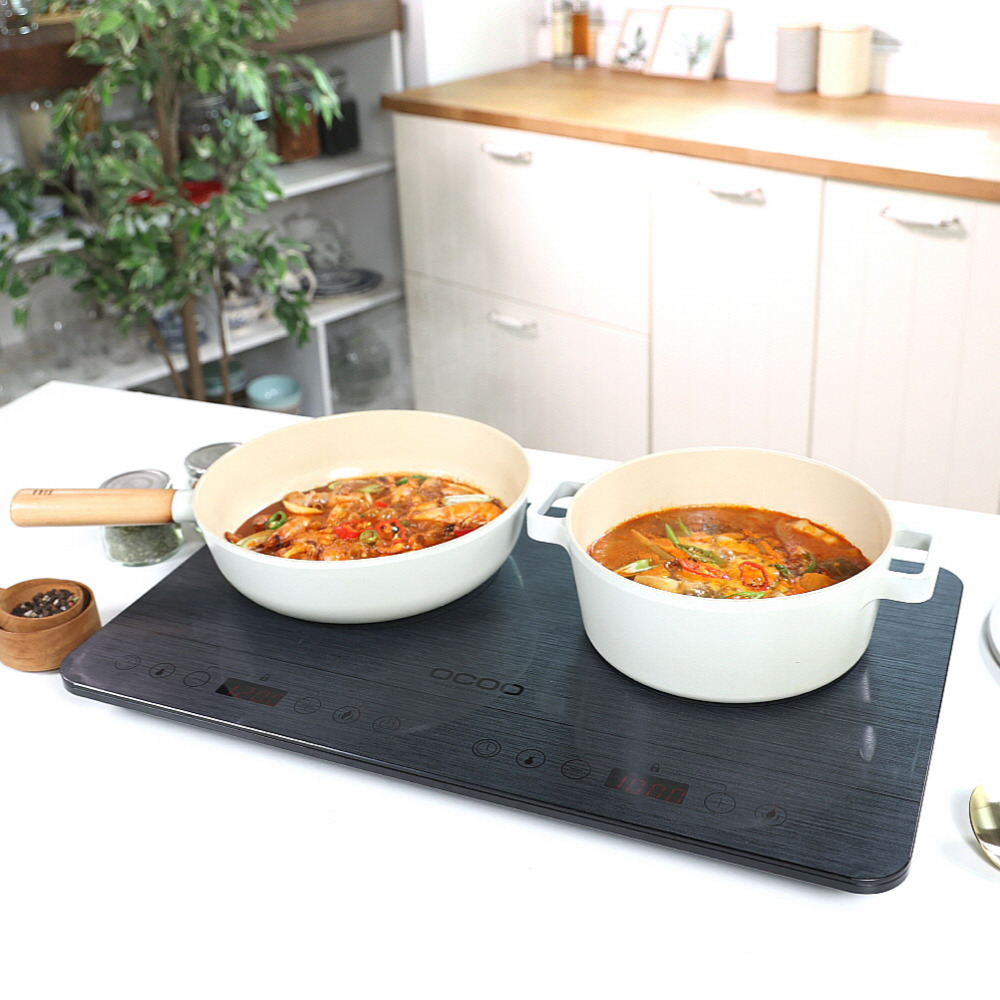 [전기 공사없이 바로] 오쿠 프리미엄 2구 인덕션 OCC-IH2500H 최대 3400와트