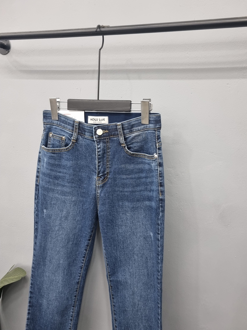 히든밴딩 데님 스판 슬림 일자 여성 청바지 S-XL 상세 이미지 19