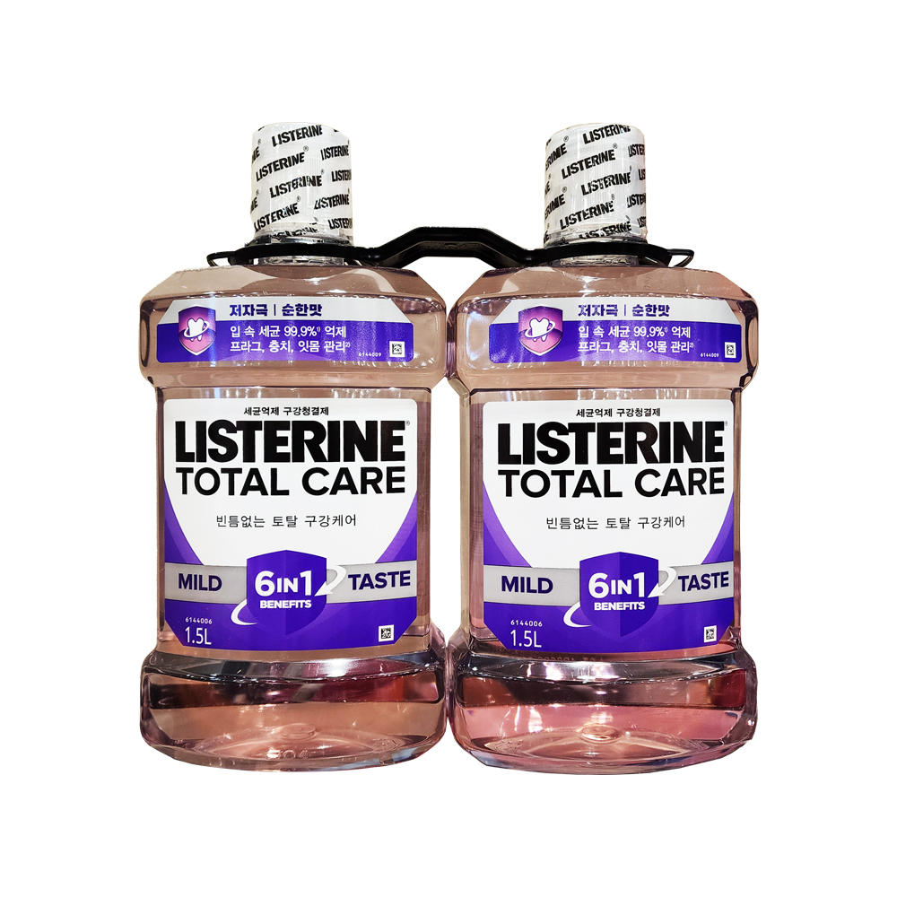 [코스트코]LISTERINE 리스테린 구강청결제 토탈케어 마일드 1.5L x 2개 : 페어메이크