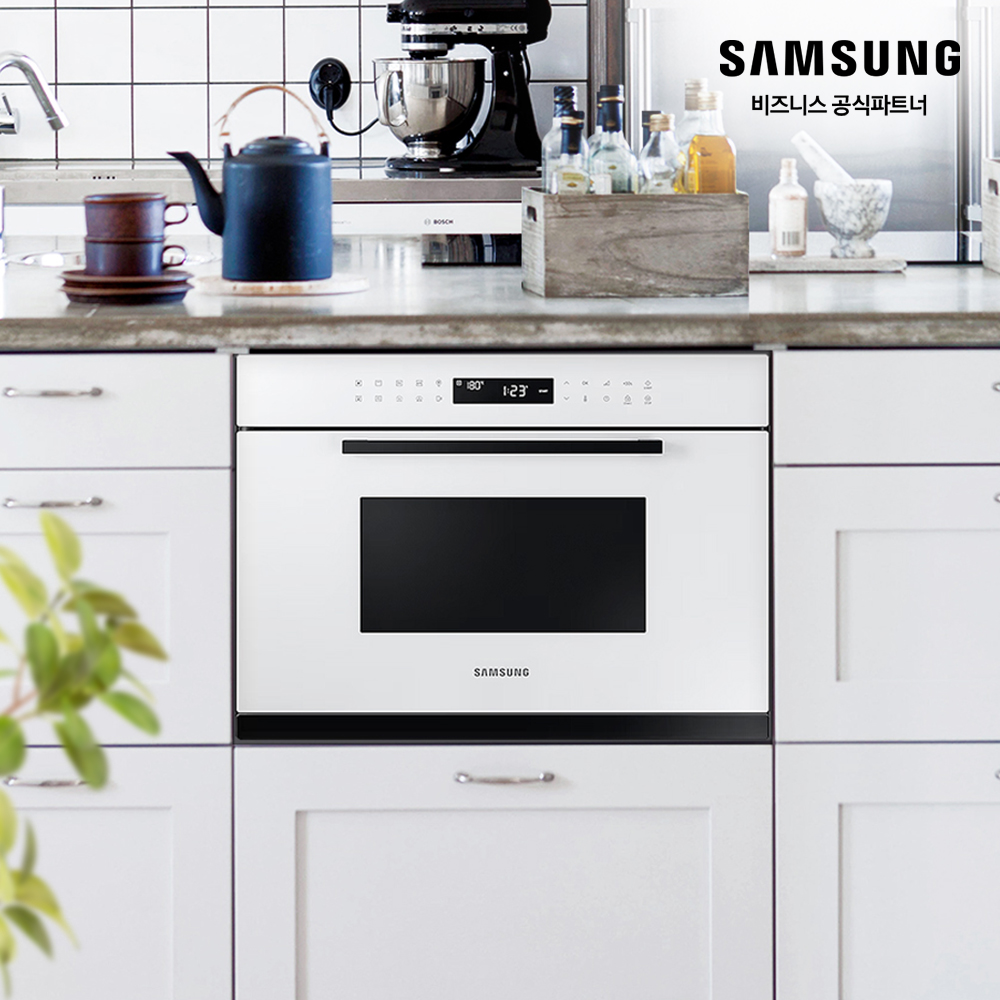 삼성전자 비스포크 빌트인 전기오븐 36L NQ36A6588CW 글램화이트