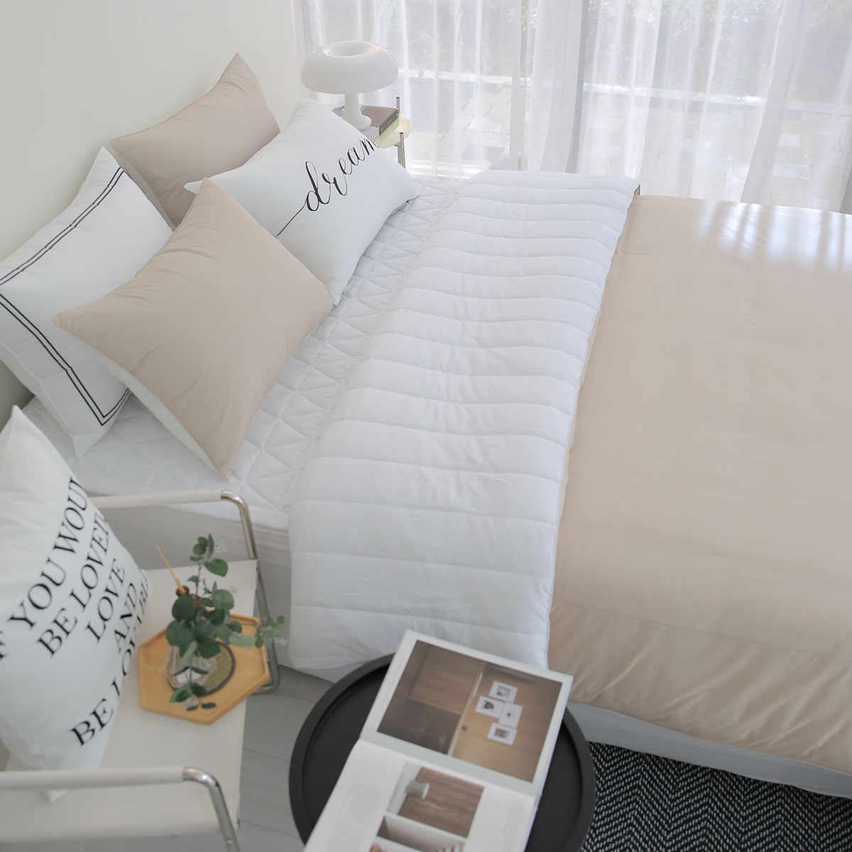 엠시베딩 모달이불세트 호텔침구 알러지케어 누빔 사계절 침구세트 SS